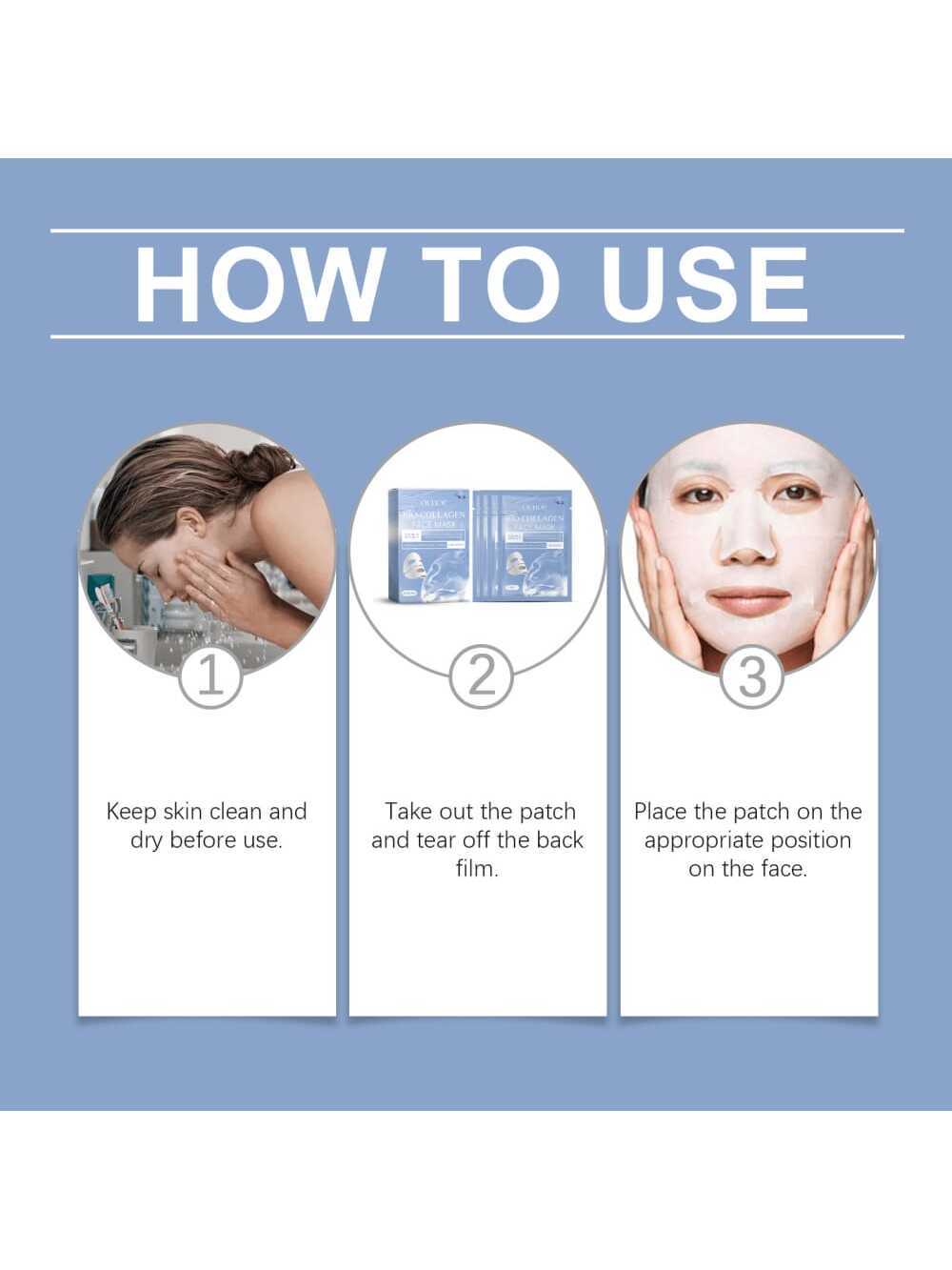 4PCS Bio-Collagen Glow Mask Overnight, Korean Deep Hydrating Firming Hydrogel Mask With Pure Collagen Films For Real Deep Mask Nourishing Experience, Suitable For All Skin Types