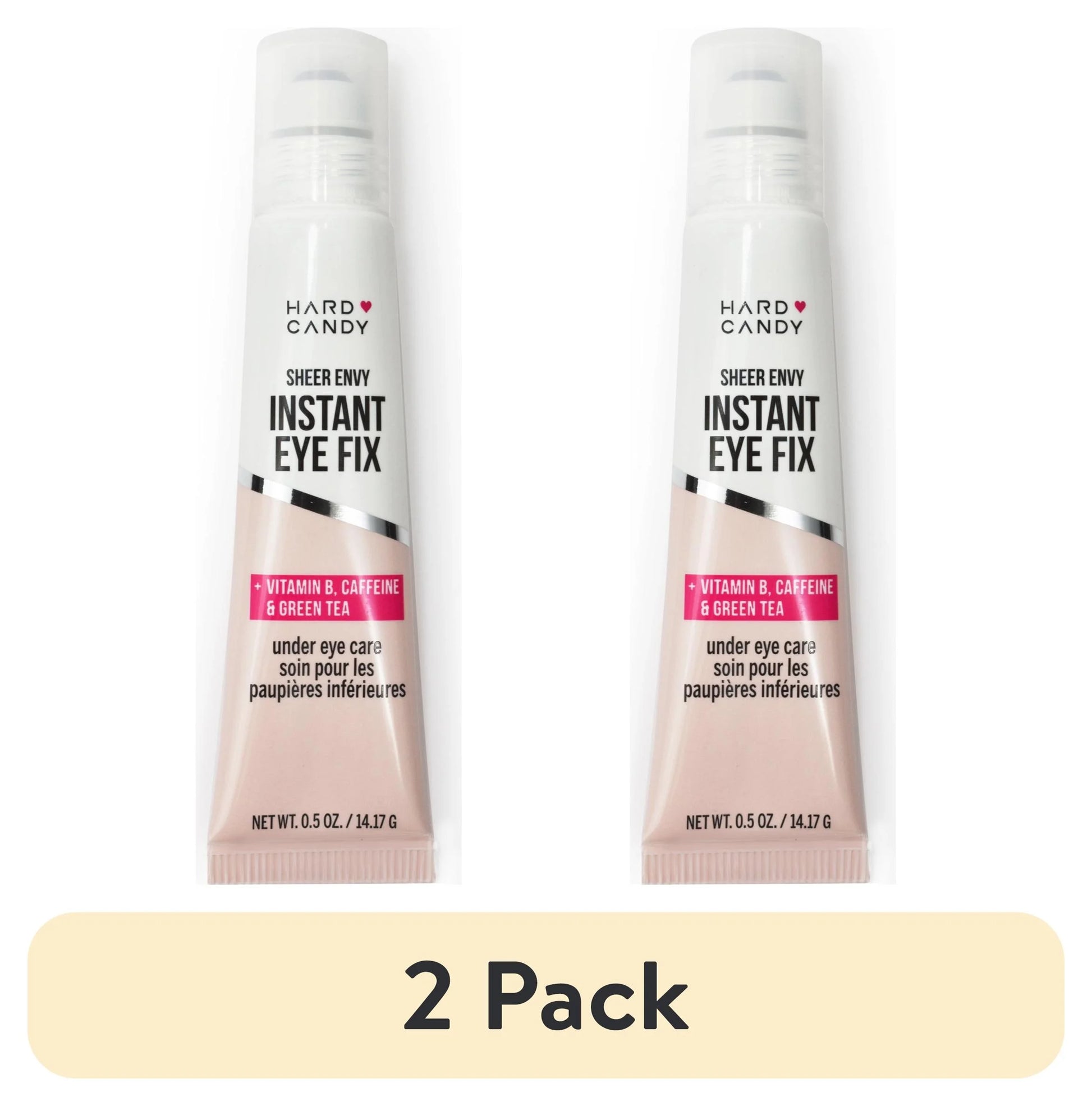(2 Pack) Sheer Envy Instant Eye Fix Under Eye Treatment | 0.53 Oz Each | Brightening & Depuffing Formula