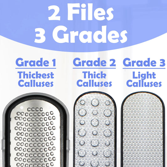 2-Pack Double-Sided Foot Files – Callus Remover & Dead Skin Scraper for Pedicure Foot Care