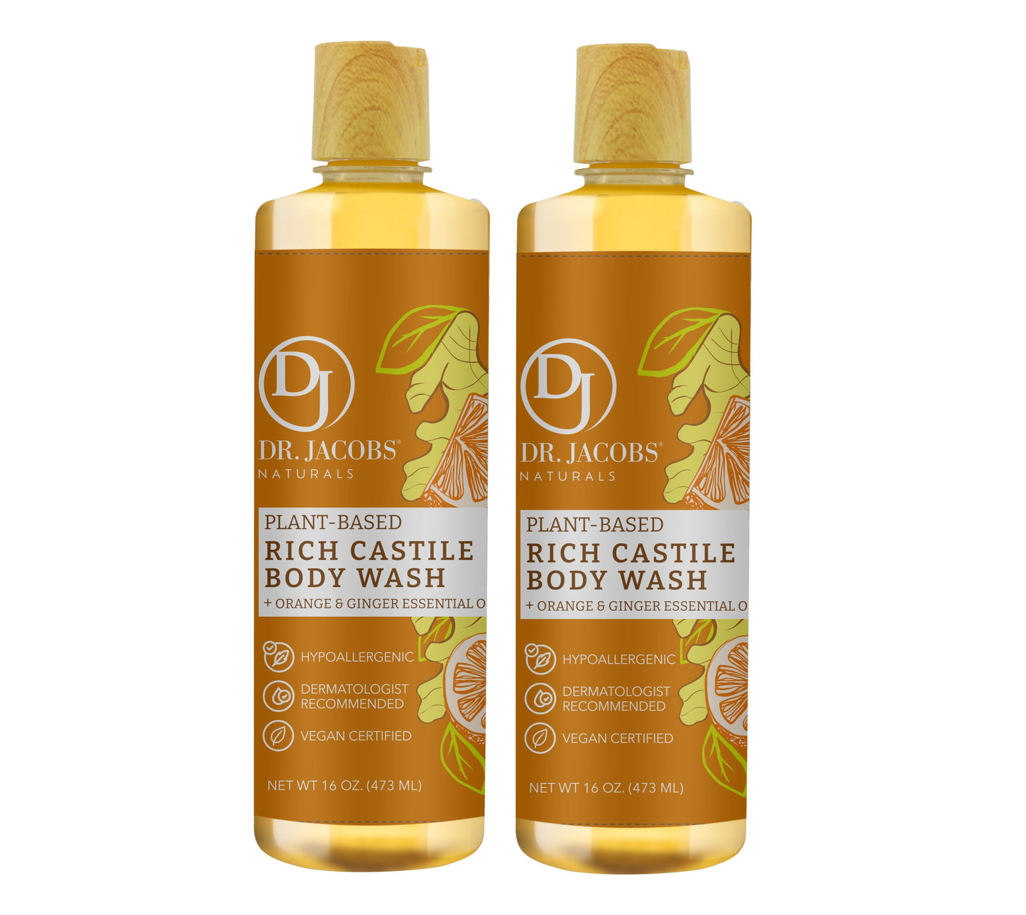 DJ Orange & Ginger Castile Body Wash (All American)