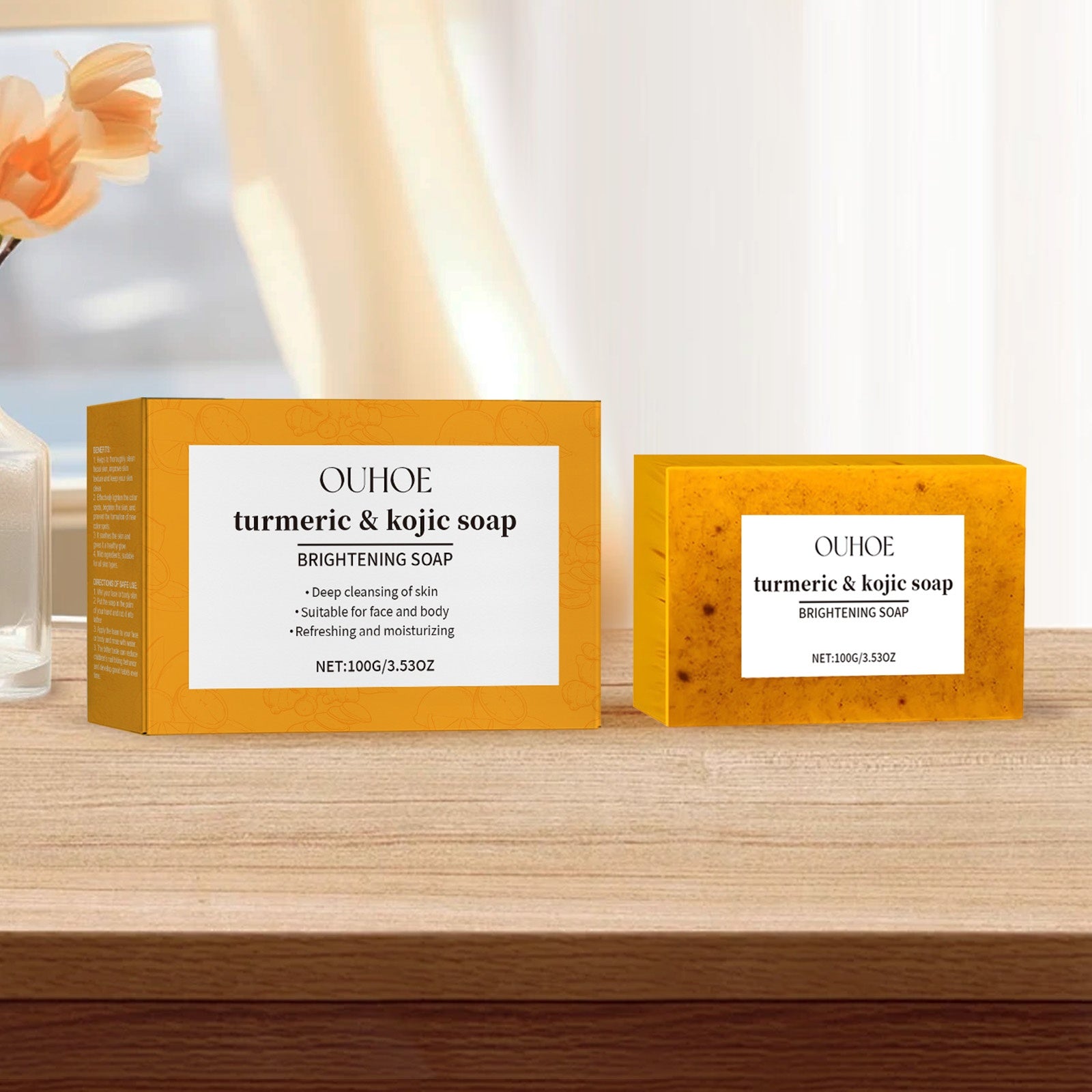 OUHOE Lemon Turmeric Brightening Soap