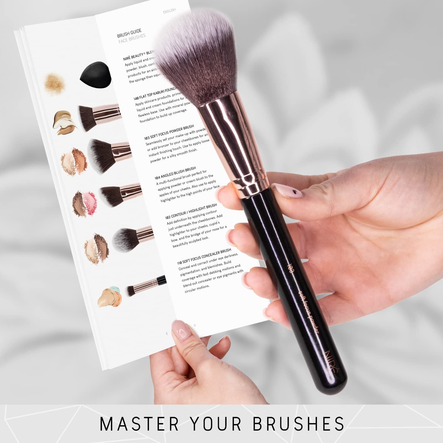 15Pcs Professional Makeup Brush Set – Vegan Brushes, Case, Sponge & Cleaner