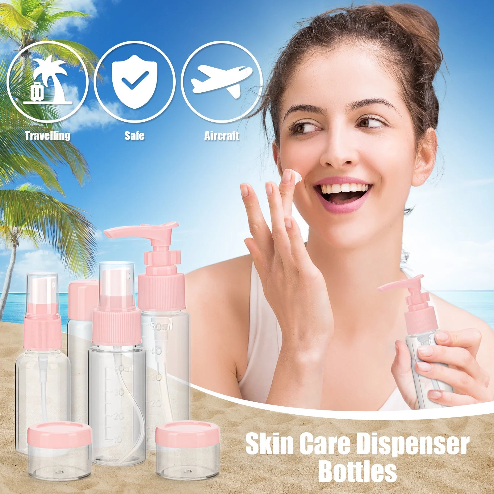 18-Piece Silicone Travel Bottles Set – BPA-Free, TSA-Approved for Toiletries