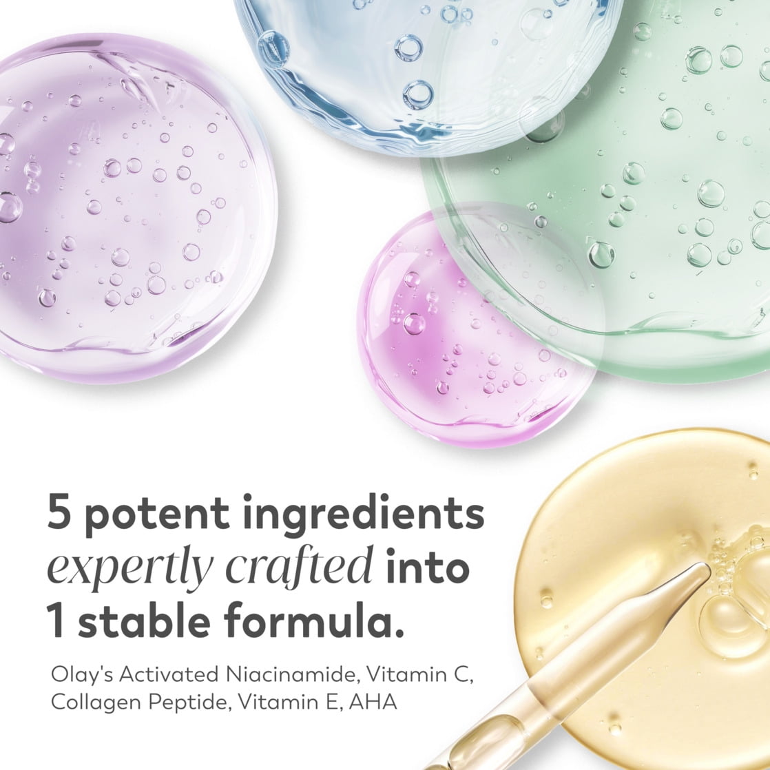 Olay Super Serum, 5-in-1 Skin Enhancing Face Serum, 1.0 oz, For Brightening Dull or Dry Skin