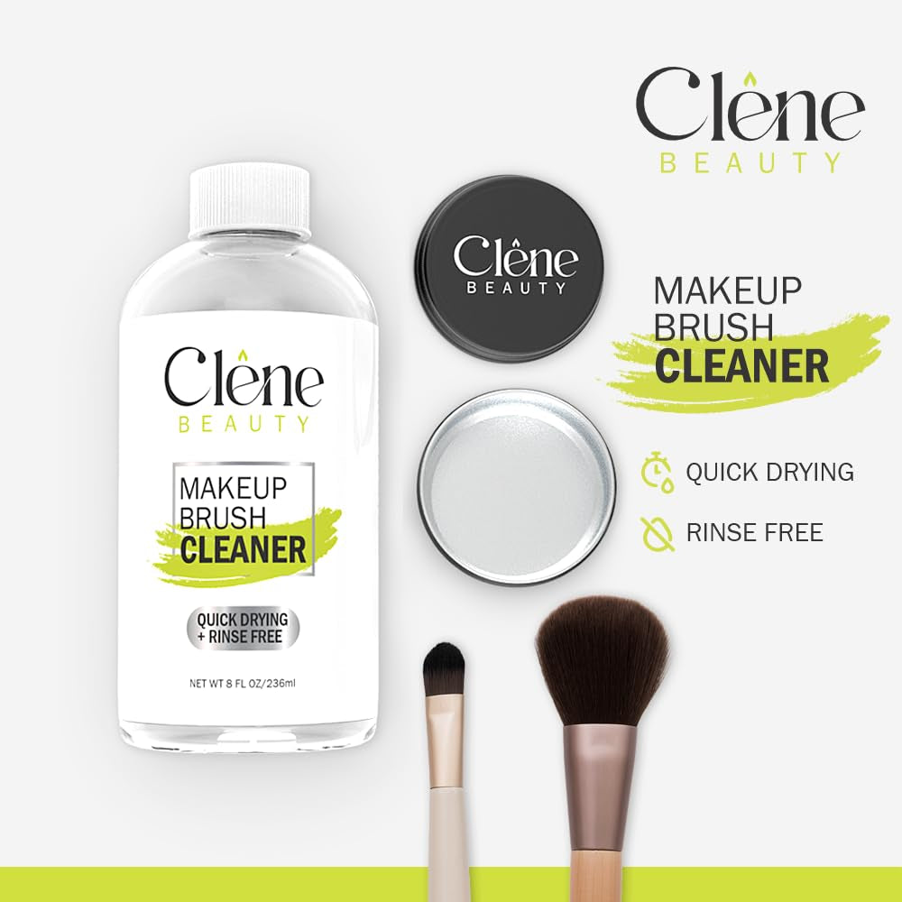 Rinse-Free Makeup Brush Cleaner – Quick-Dry (8oz Kit)