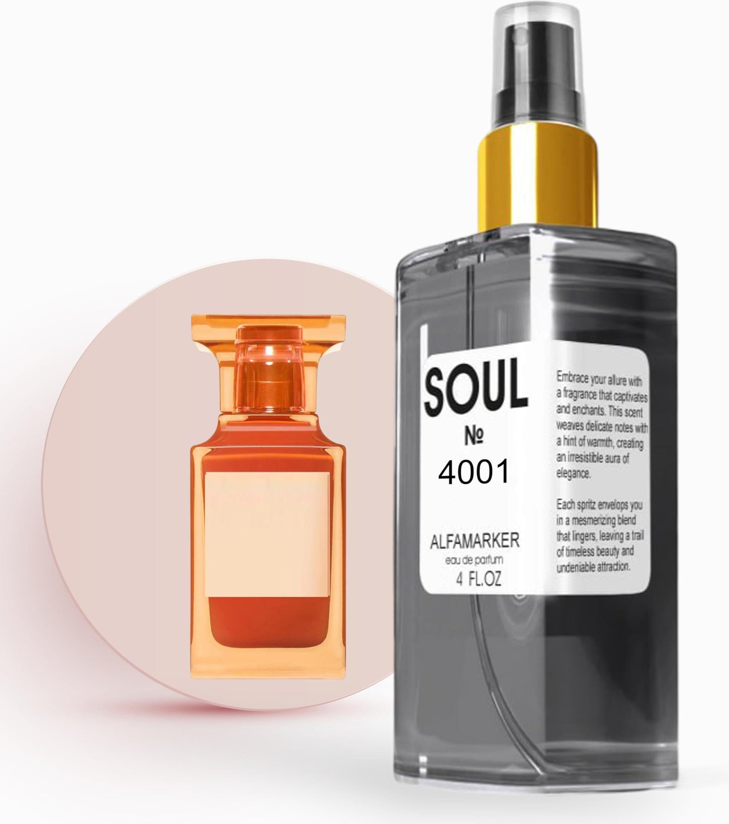 SOUL No. 4001 Impression Bitter Peach Perfume for Women Women Eau De Parfum Spray 4.0 Fl Oz 120 Ml Long Lasting Fragrance Christmas Gifts for Women