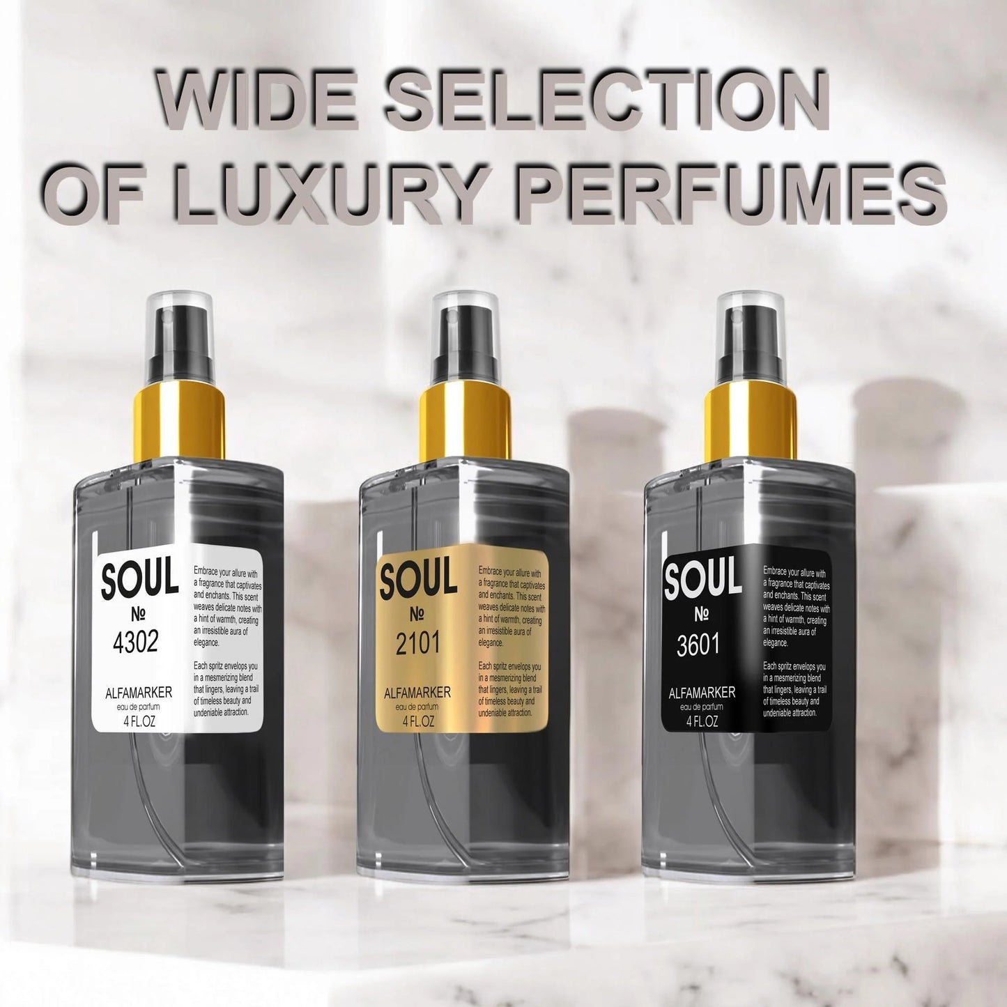 SOUL No. 3104 Impression of Molec. 02 Spray 4.0 Fl Oz 120 Ml Perfume for Women Women Eau De Parfum Long Lasting Fragrance