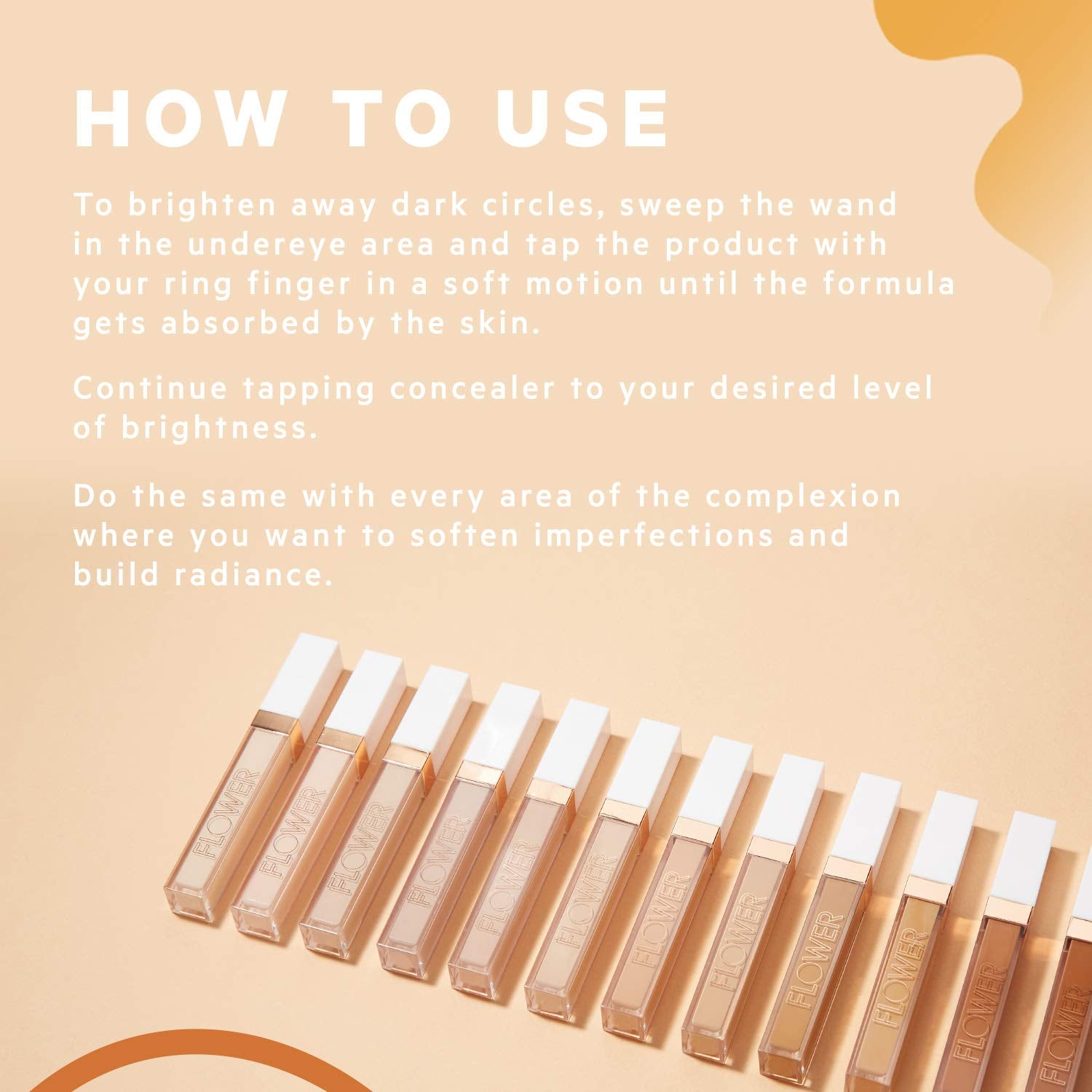 Drew Barrymore Light Illusion Concealer – Full Coverage, Crease-Proof (Deep)