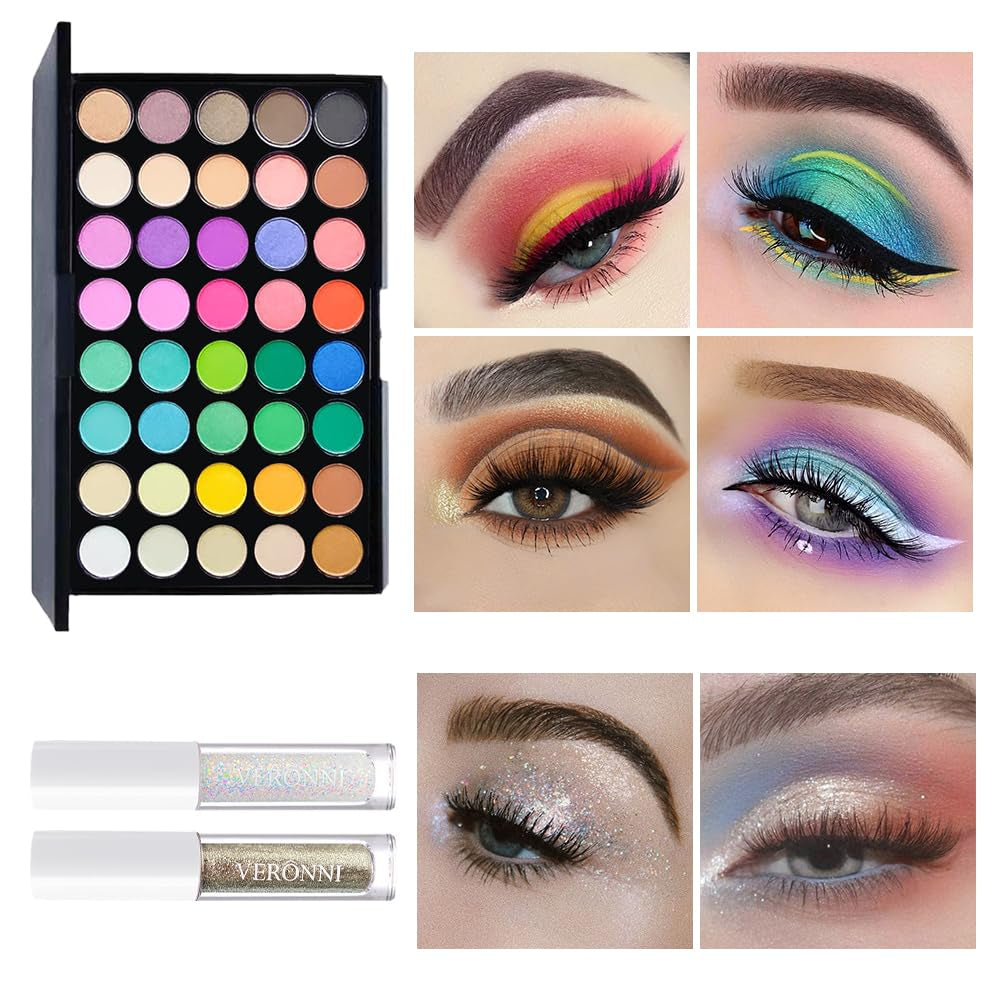 Makeup Kit for Women Full Kit, All in One Makeup Kit with Eyeshadow Eyeliner Eyebrow Lip Gloss Face Makeup & Brushes Full Starter Cosmetics Set for Girls & Teens (Set A)