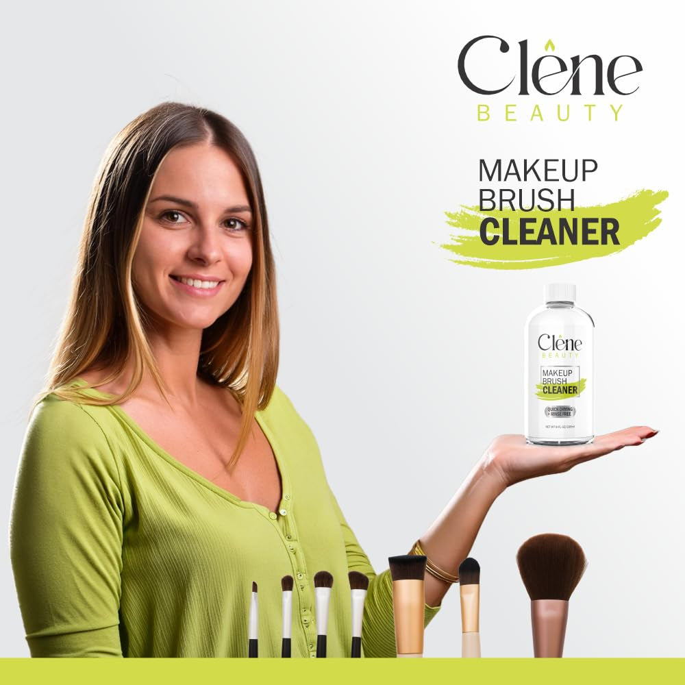 Rinse-Free Makeup Brush Cleaner – Quick-Dry (8oz Kit)