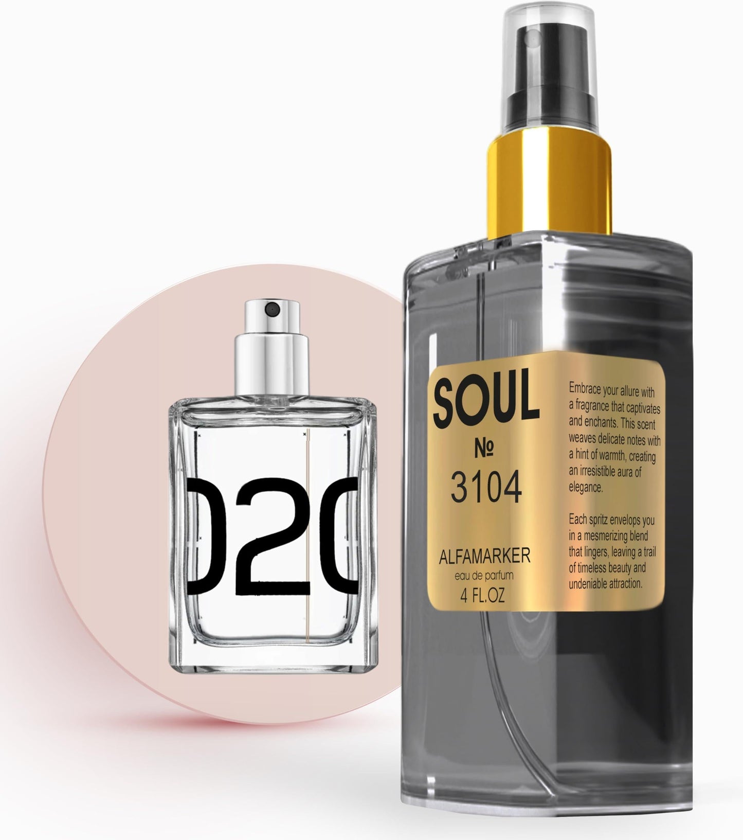 SOUL No. 3104 Impression of Molec. 02 Spray 4.0 Fl Oz 120 Ml Perfume for Women Women Eau De Parfum Long Lasting Fragrance
