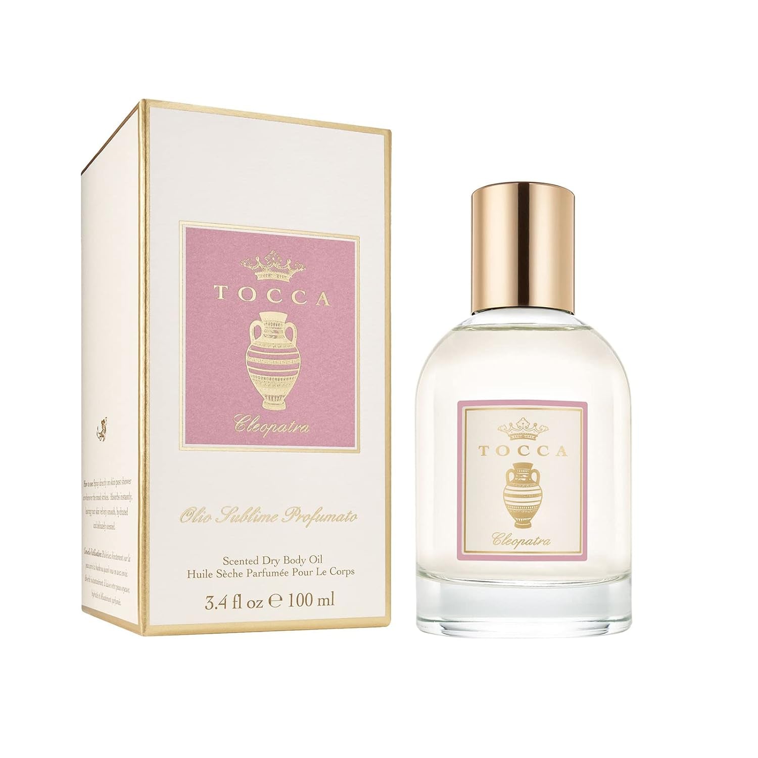 Cleopatra Scented Dry Body Oil, 3.4 Fl Oz - Olio Sublime Profumato Body Fragrance Featuring Grapefruit, Jasmine & Vanilla Musk