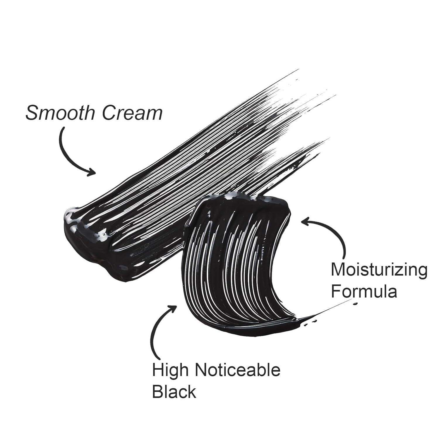 Waterproof Volume Length Mascara 2-In-1 Cool Black Thick Curl Mascara Smudge-Proof No Clumping Long-Lasting