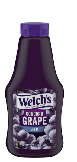 ( 2 Pack )Welch's Concord Grape Jam, 20 Oz Squeeze Bottle