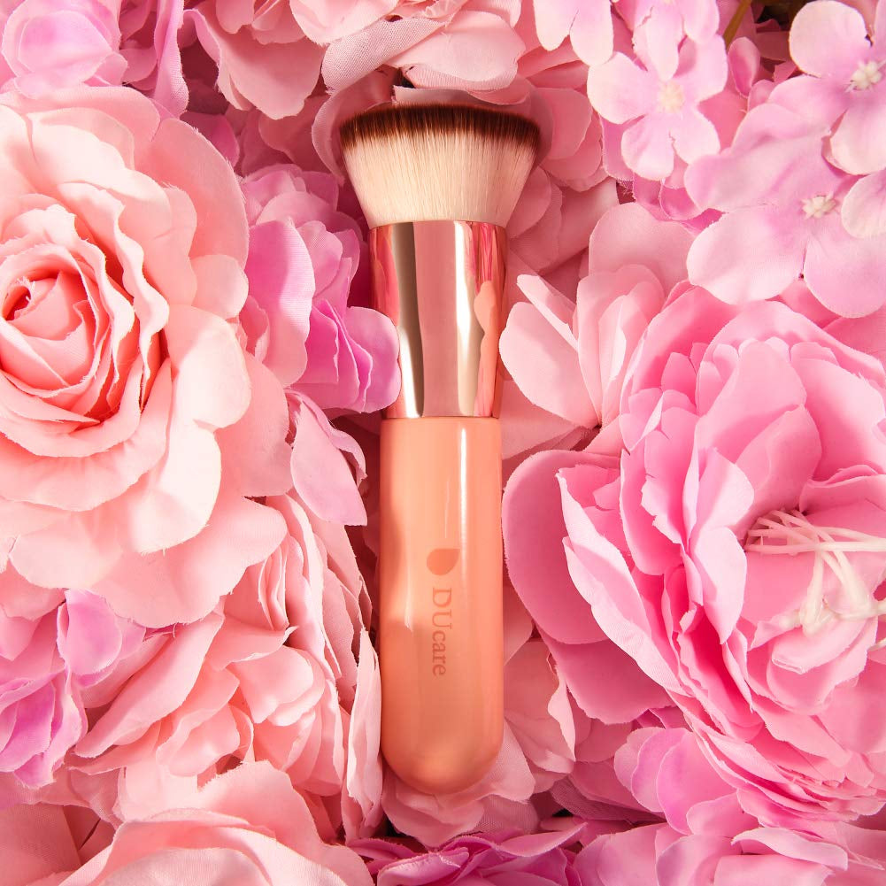 Foundation Brush for Liquid Makeup, Flat Top Kabuki Synthetic Professional Makeup Brushes Liquid Blending Mineral Powder Buffing Stippling Makeup Tools