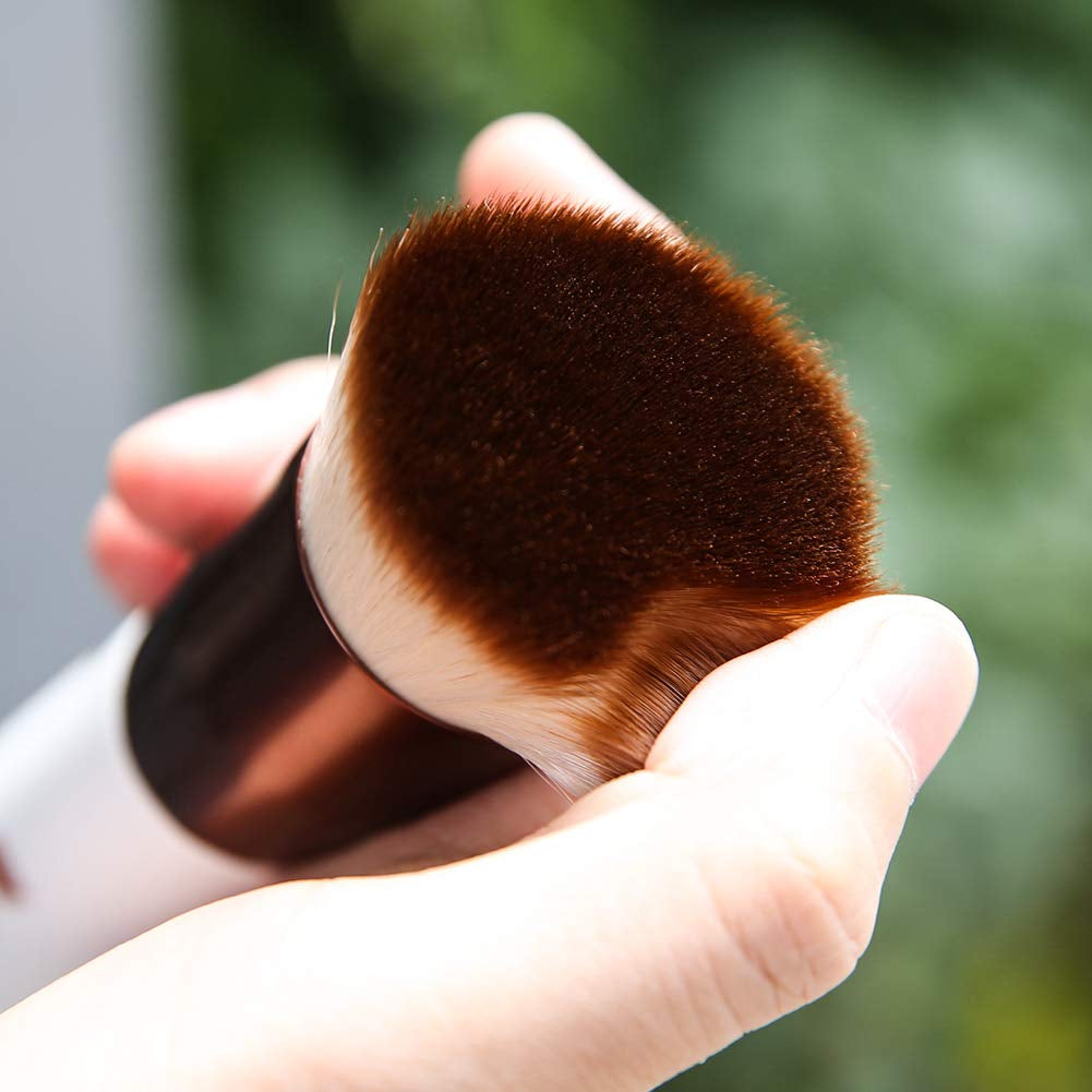 Foundation Brush 3Pcs  Flat Top Kabuki Brush Synthetic Professional Makeup Brushes Liquid Blending Mineral Powder Buffing Stippling