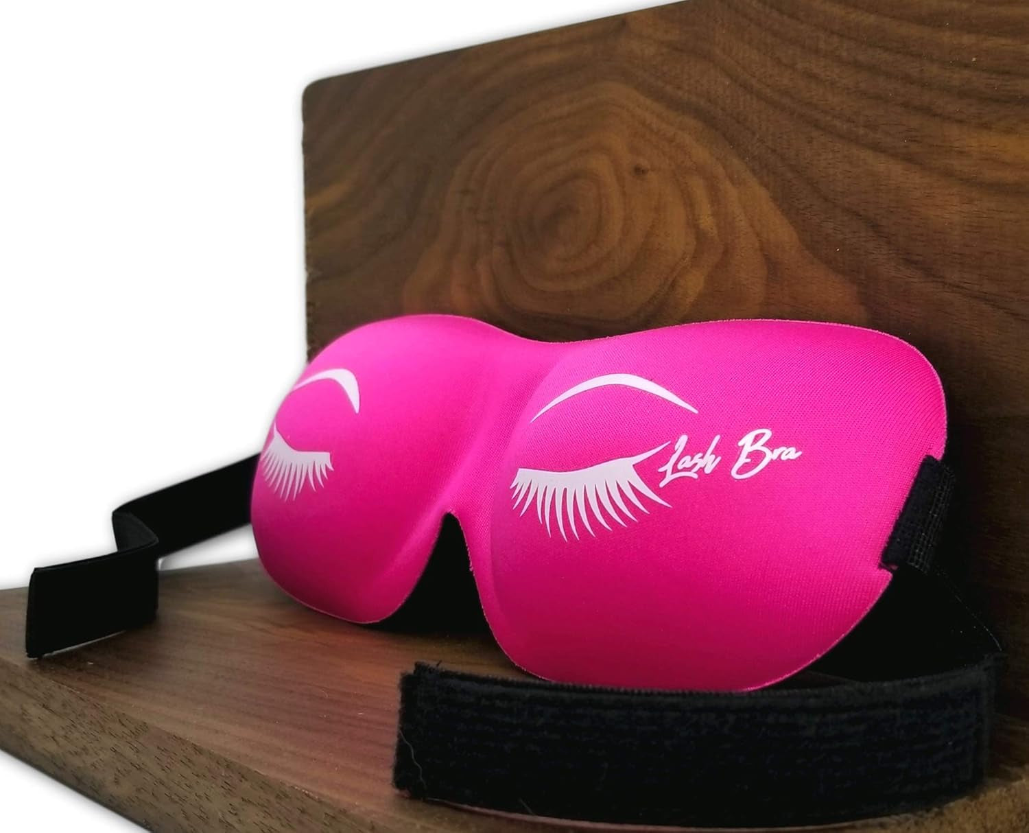 Eyelash Extensions Aftercare Kit with Sealant, Brush, Spoolie and 3D Deep Contour Sleep Mask! Protects Volume Lashes While Sleeping - PINK Lash Bra