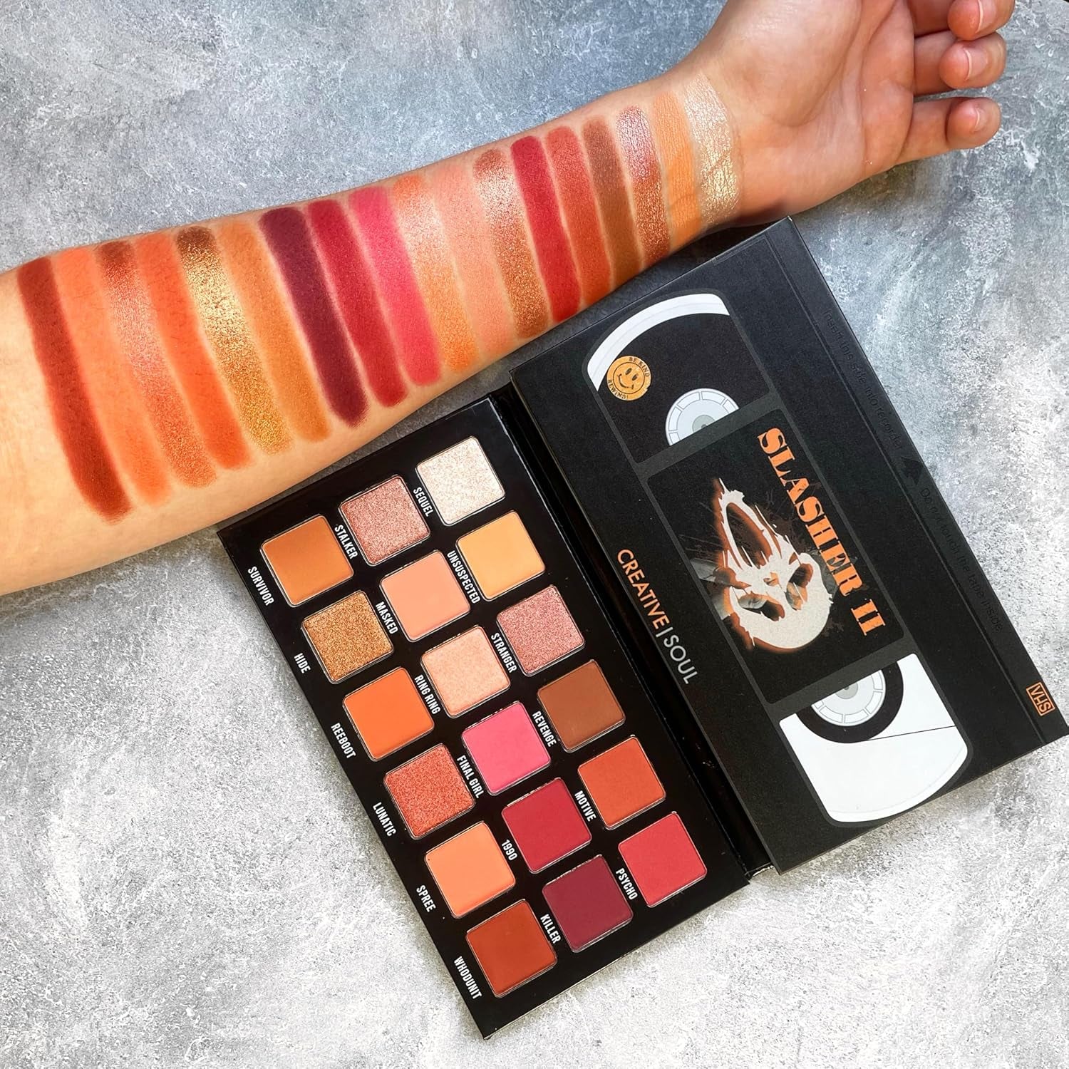 Slasher II Eyeshadow Palette, Horror Movie Neutral Eyeshadow Palette, Blendable & High Pigment Mauve Eye Shadow, Scary Movie Inspired Makeup, Goth Makeup