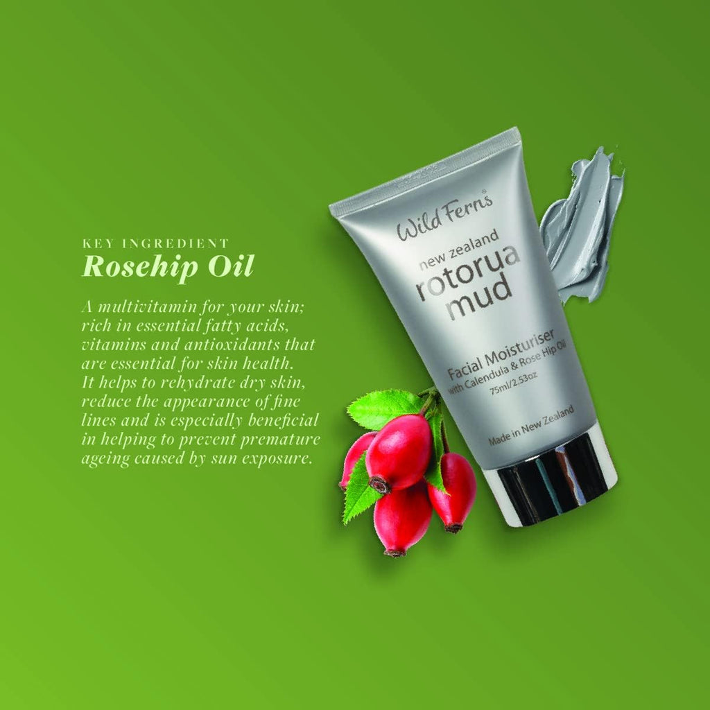 Rotorua Mud Facial Moisturiser with Calendula & Rosehip Oil – 75ml