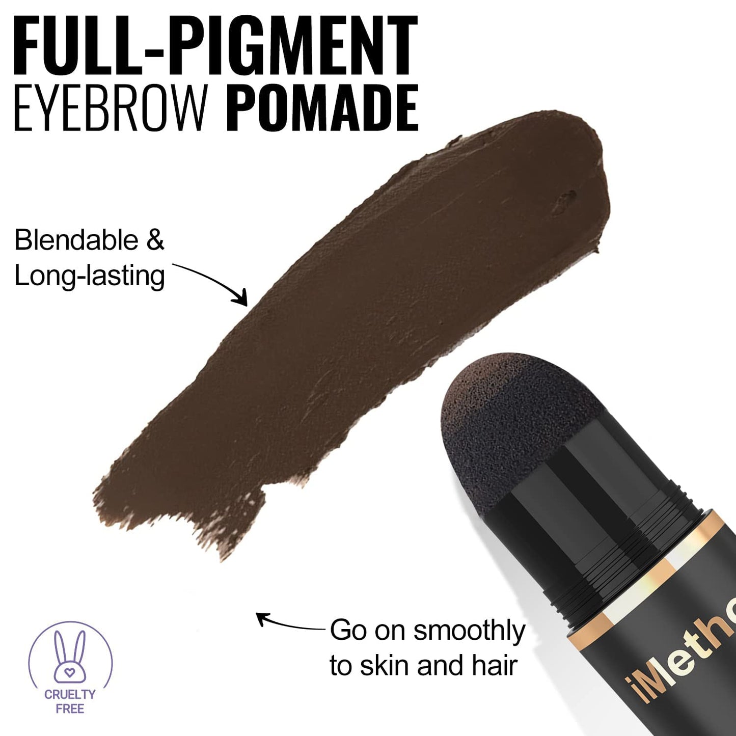 Eyebrow Stamp for Eyebrow Stencil Kit - Brow Stamp Refill Eyebrow Pomade, Brown