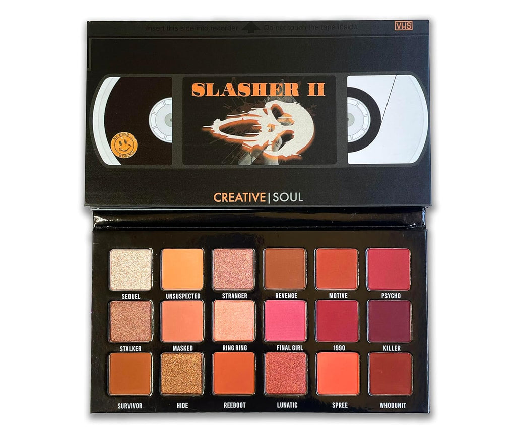 Slasher II Eyeshadow Palette, Horror Movie Neutral Eyeshadow Palette, Blendable & High Pigment Mauve Eye Shadow, Scary Movie Inspired Makeup, Goth Makeup