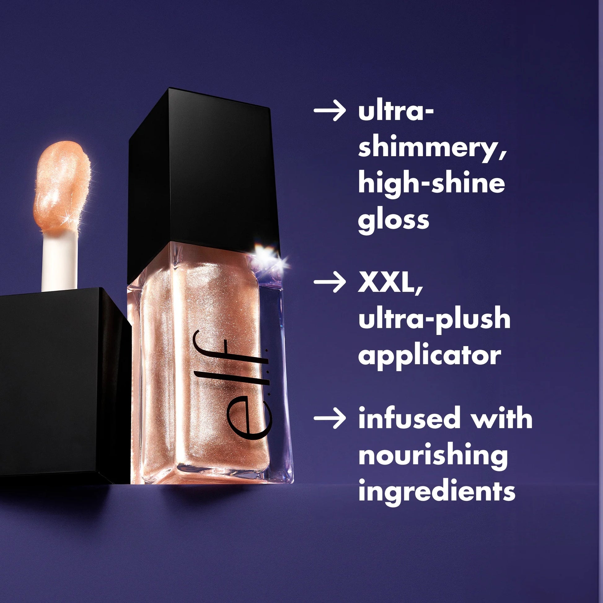 e.l.f. Glow Reviver Lip Oil Glimmer - Candy Coded | 0.25 Fl Oz | Hydrating & Glossy Lip Treatment