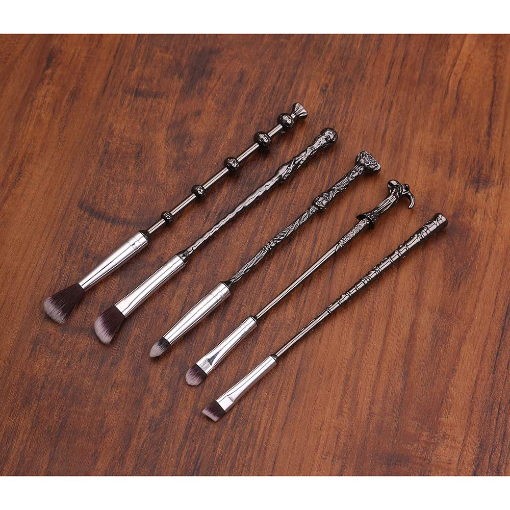 5Pcs Wand Makeup Brushes Set – Foundation, Blush, Concealer & Powder