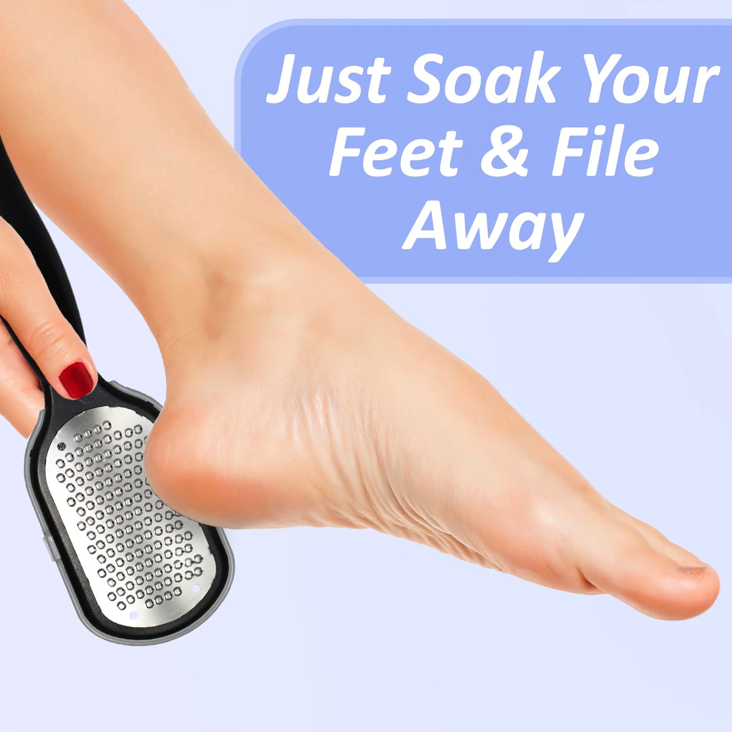 2-Pack Double-Sided Foot Files – Callus Remover & Dead Skin Scraper for Pedicure Foot Care