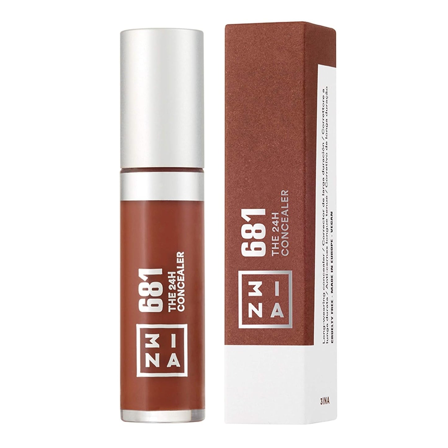the 24H Concealer 681 - Brightening, Color Correcting Concealer for a Natural, Poreless Finish - Lightweight, Buildable, Creamy Formula - Thick Applicator for a Smooth, Easy Blend - 0.15 Oz