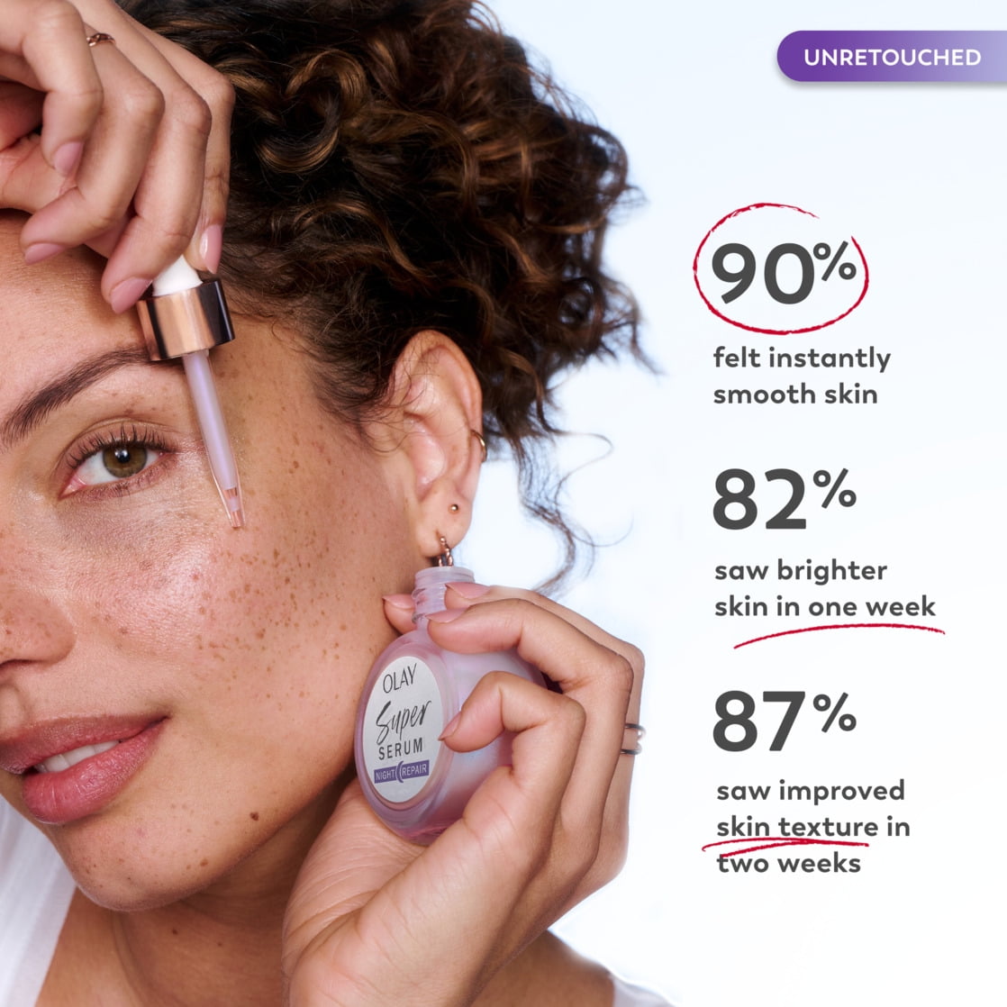 Olay Super Serum Night Repair 5-in-1 Lightweight Skin Cell Renewing Face Serum, 1.0 fl oz Wrinkle Correcting Skin Care Treatment with Salicylic Acid, Niacinamide, Lactic Acid, Glycerin, Peptide