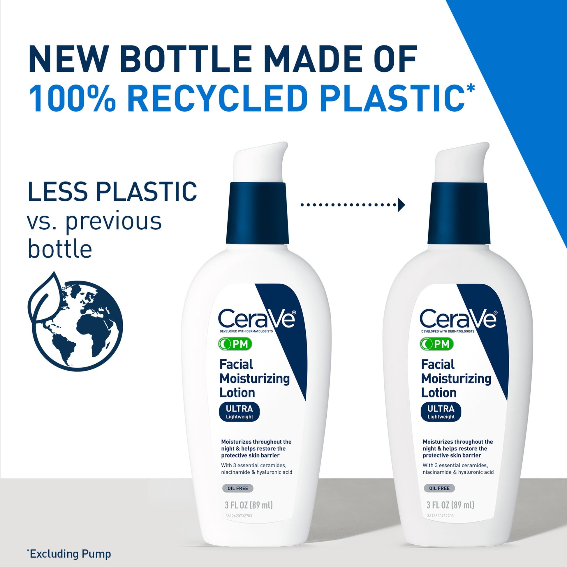 Cera Ve PM Facial Moisturizing Lotion Night Cream, 3 Fl Oz