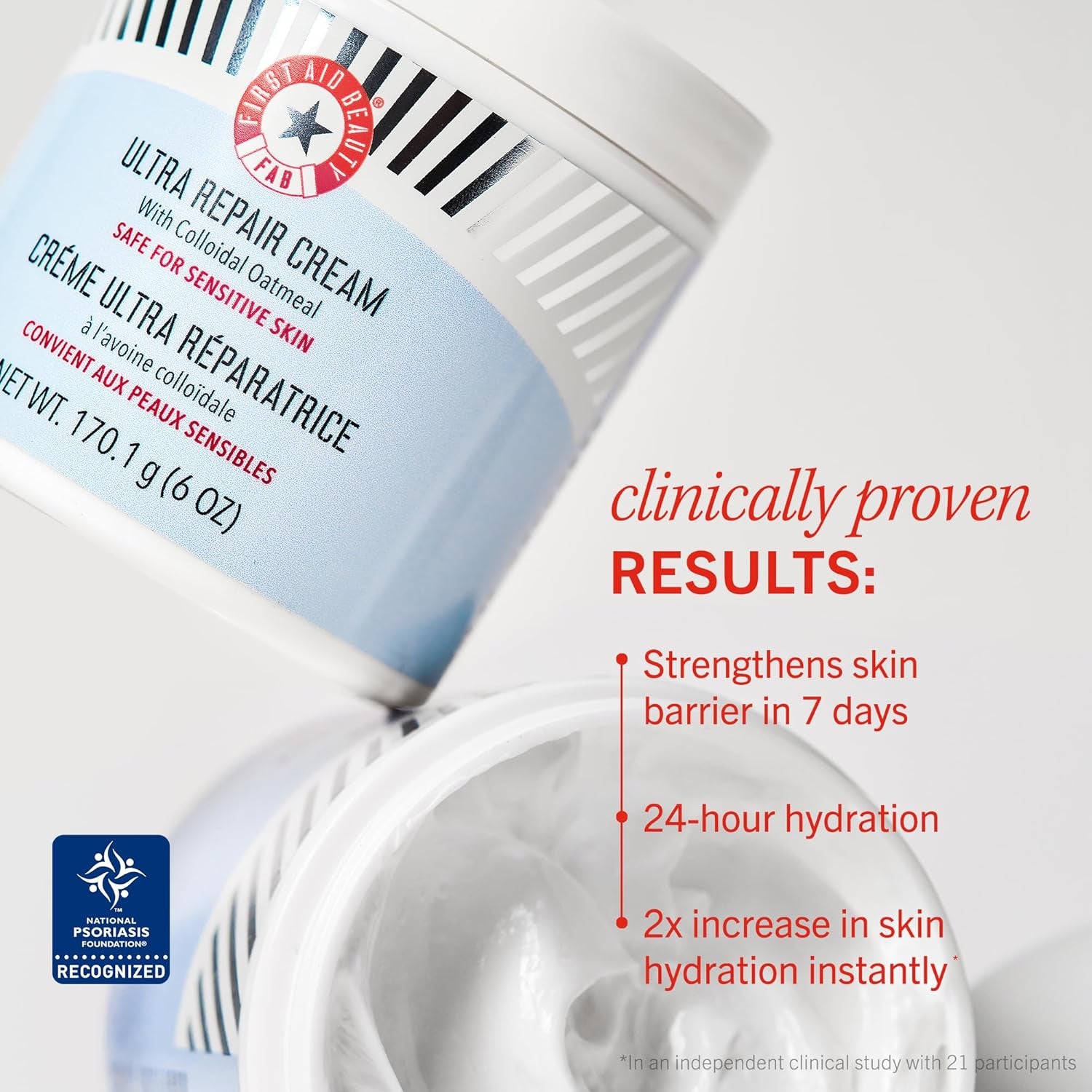Ultra Repair Cream Intense Hydration Moisturiser for Face and Body – Rich Whipped Texture for Immediate Skin Hydration, 170.1G