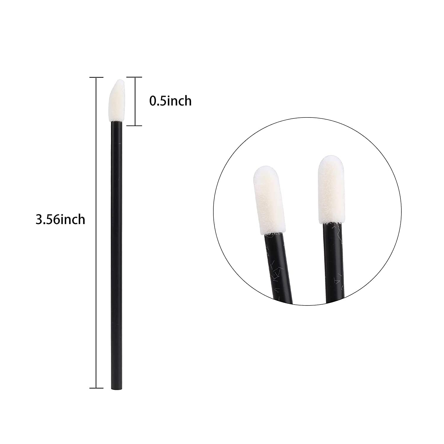 640PCS Disposable Lip Brushes – Lipstick & Lip Gloss Applicators (Black)