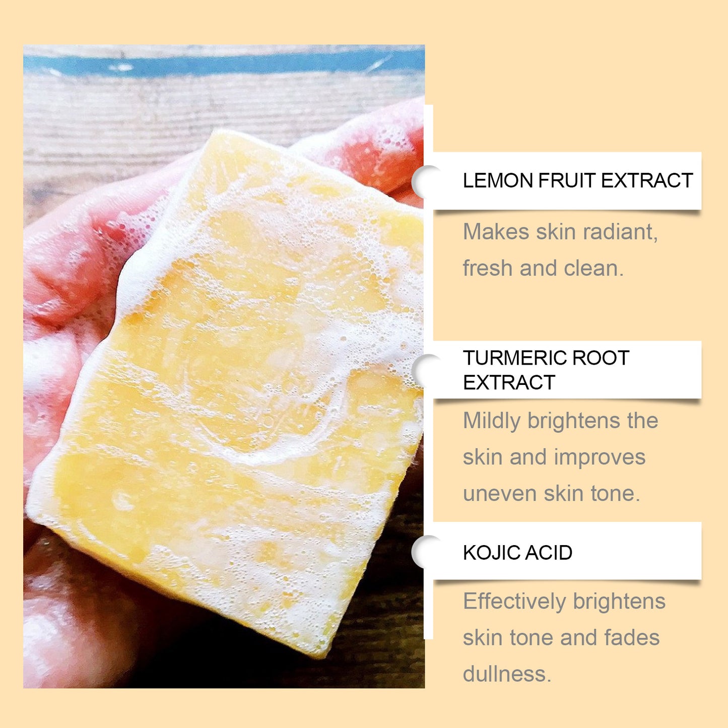 OUHOE  Lemon Turmeric Brightening Soap