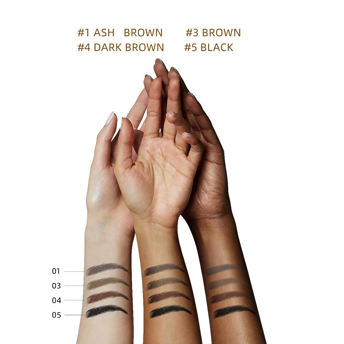 Eyebrow Pencil,3 PCS Waterproof Long-Lasting Microblading Brown Brow Pencil,Natural Eyebrow Makeup Ultra Slim Defining Eyebrow Pencils