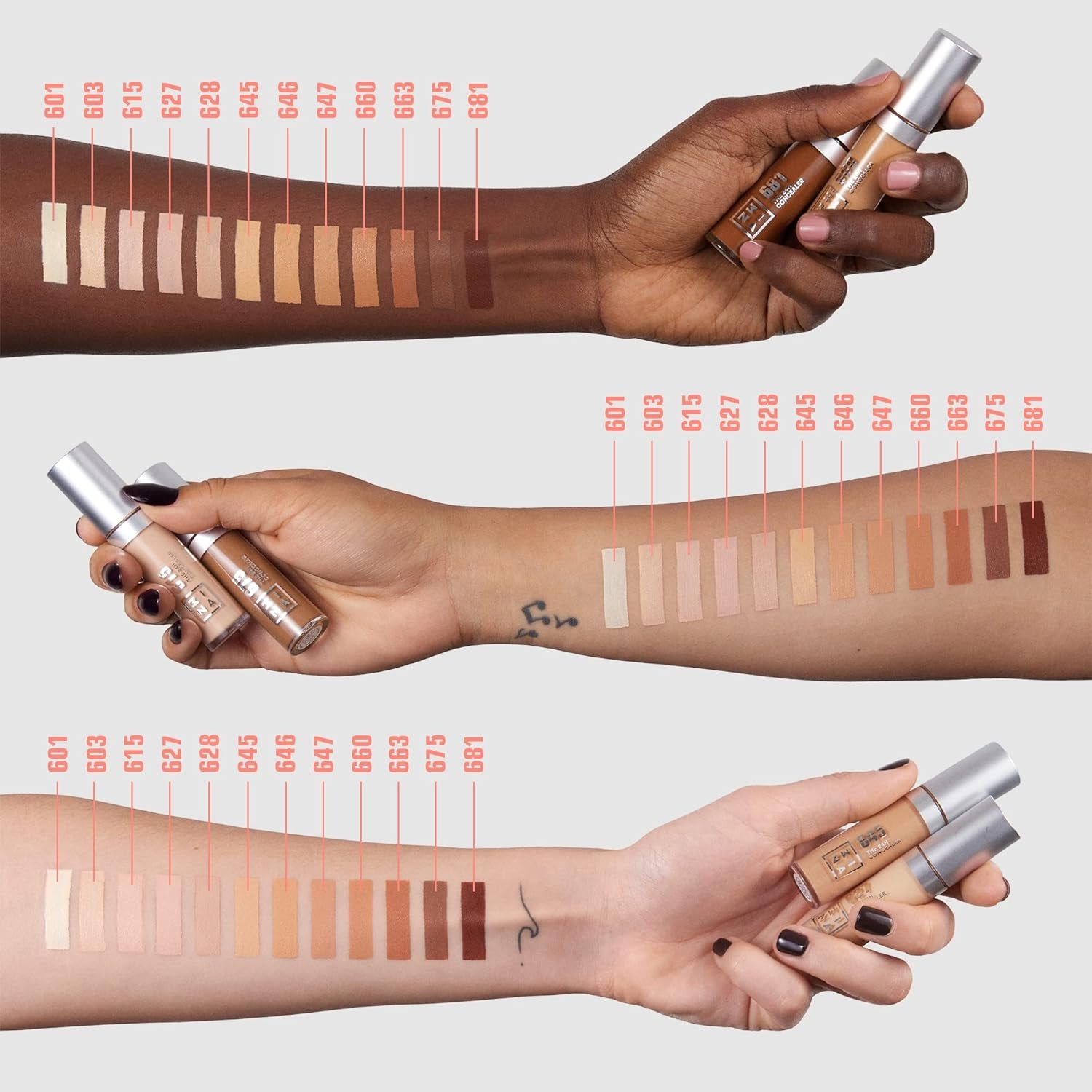 the 24H Concealer 681 - Brightening, Color Correcting Concealer for a Natural, Poreless Finish - Lightweight, Buildable, Creamy Formula - Thick Applicator for a Smooth, Easy Blend - 0.15 Oz