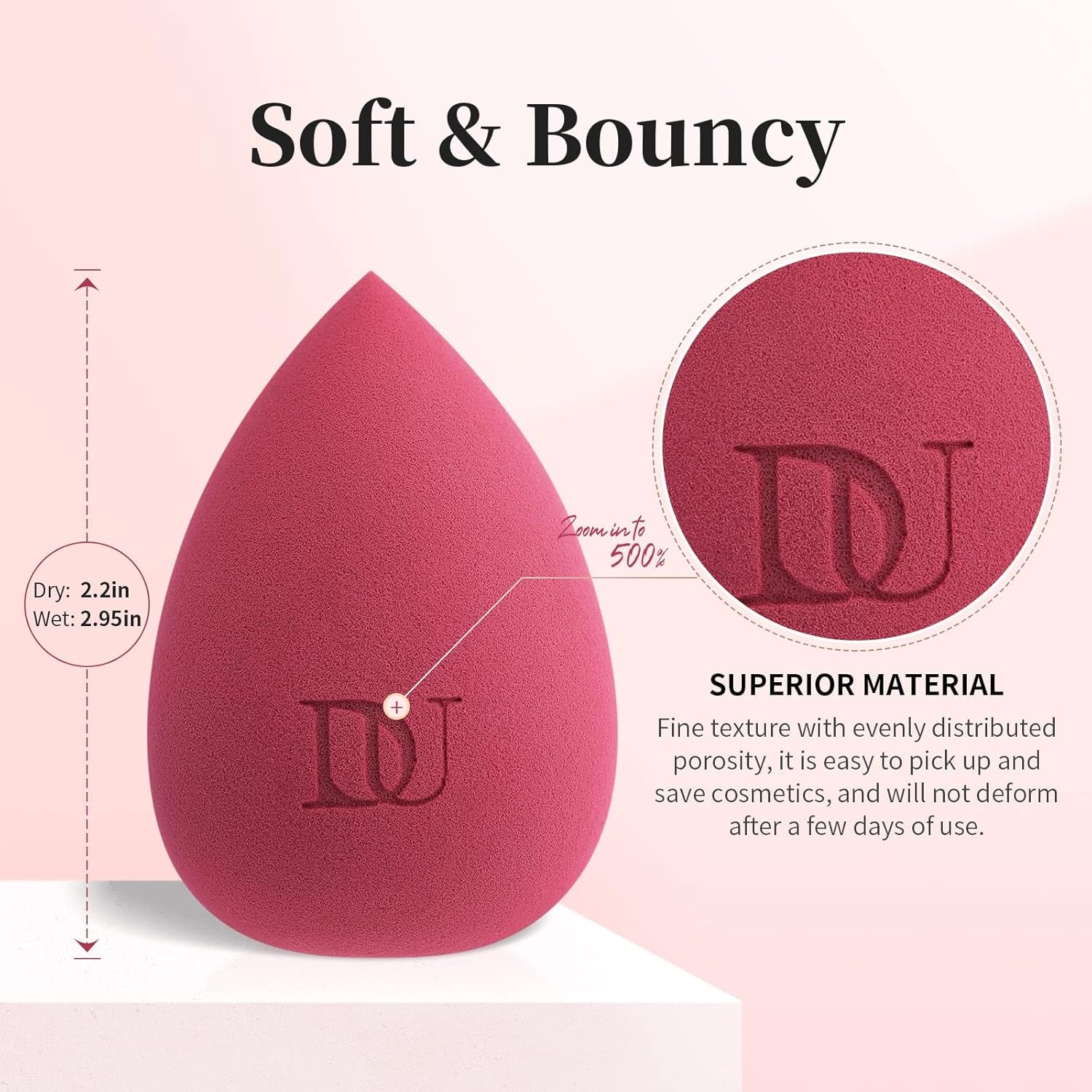 Makeup Blender Sponge – Streak-Free, Vegan & Cruelty-Free for Liquid & Creams