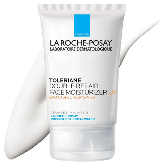 La Roche-Posay Toleriane Double Repair UV SPF Moisturizer for Face, Daily Facial Moisturizer with Sunscreen SPF 30, Niacinamide and Glycerin, Oil Free, Moisturizing Sun Protection