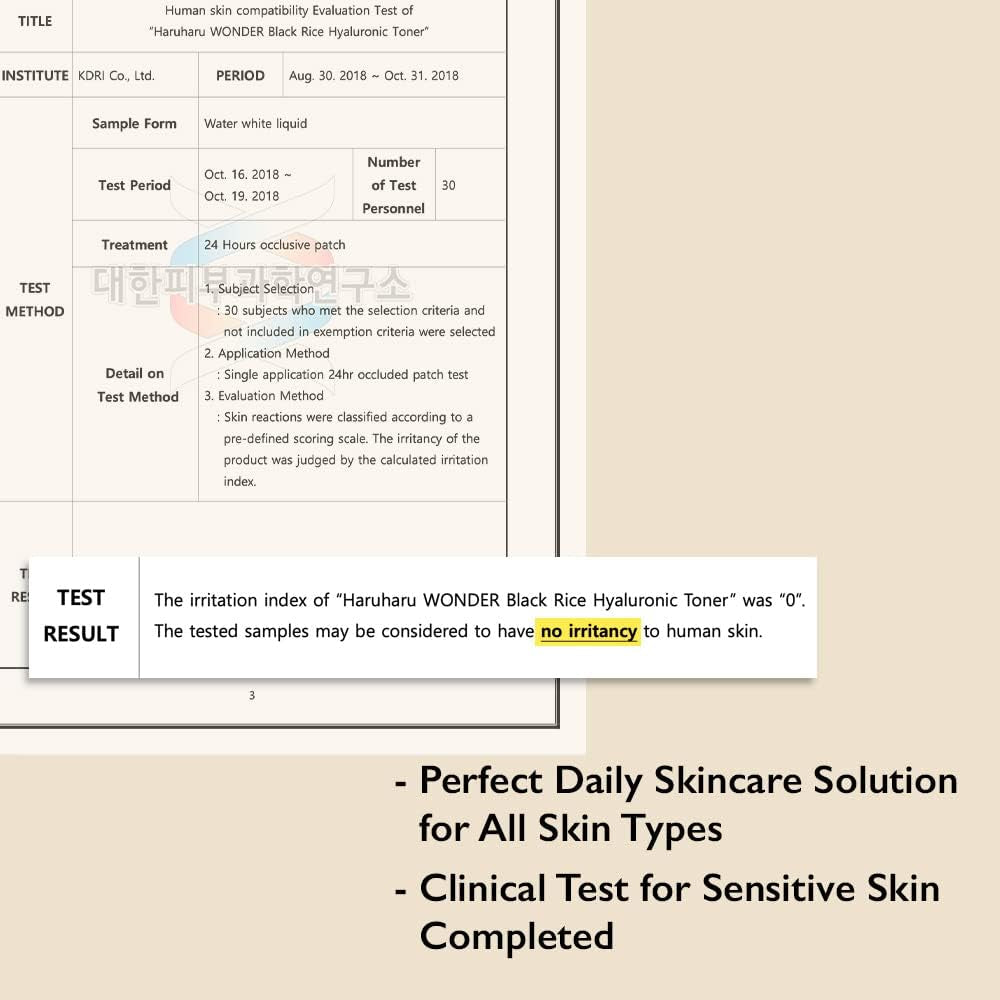 Wonder Black Rice Hyaluronic Toner – Deep Hydration for Glass Skin, 10.1 Fl Oz