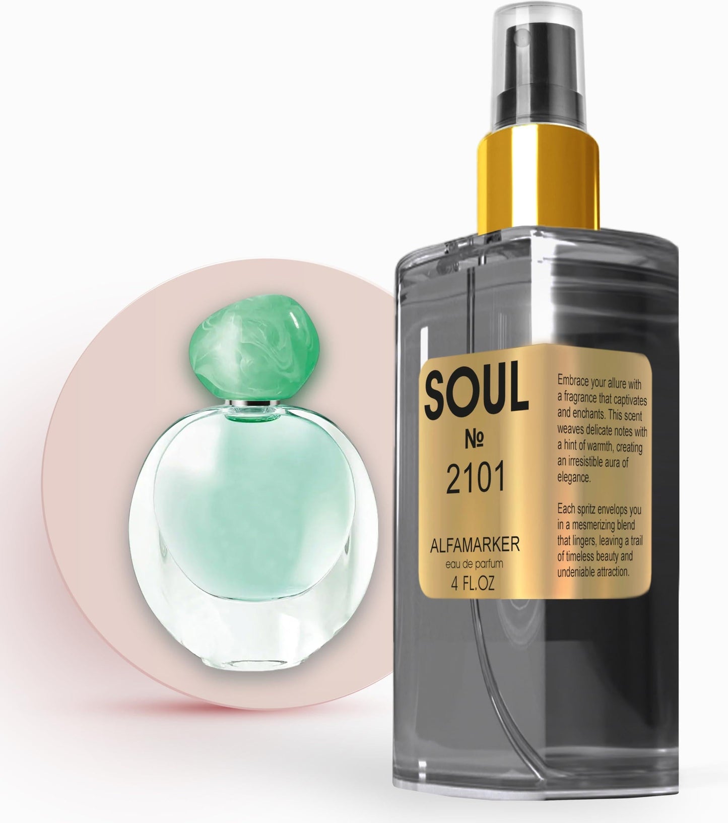 SOUL No. 2101 Impression of Acqua Di Gioia Perfume for Women Women Eau De Parfum Spray 4.0 Fl Oz 120 Ml Long Lasting Fragrance Christmas Gifts for Women