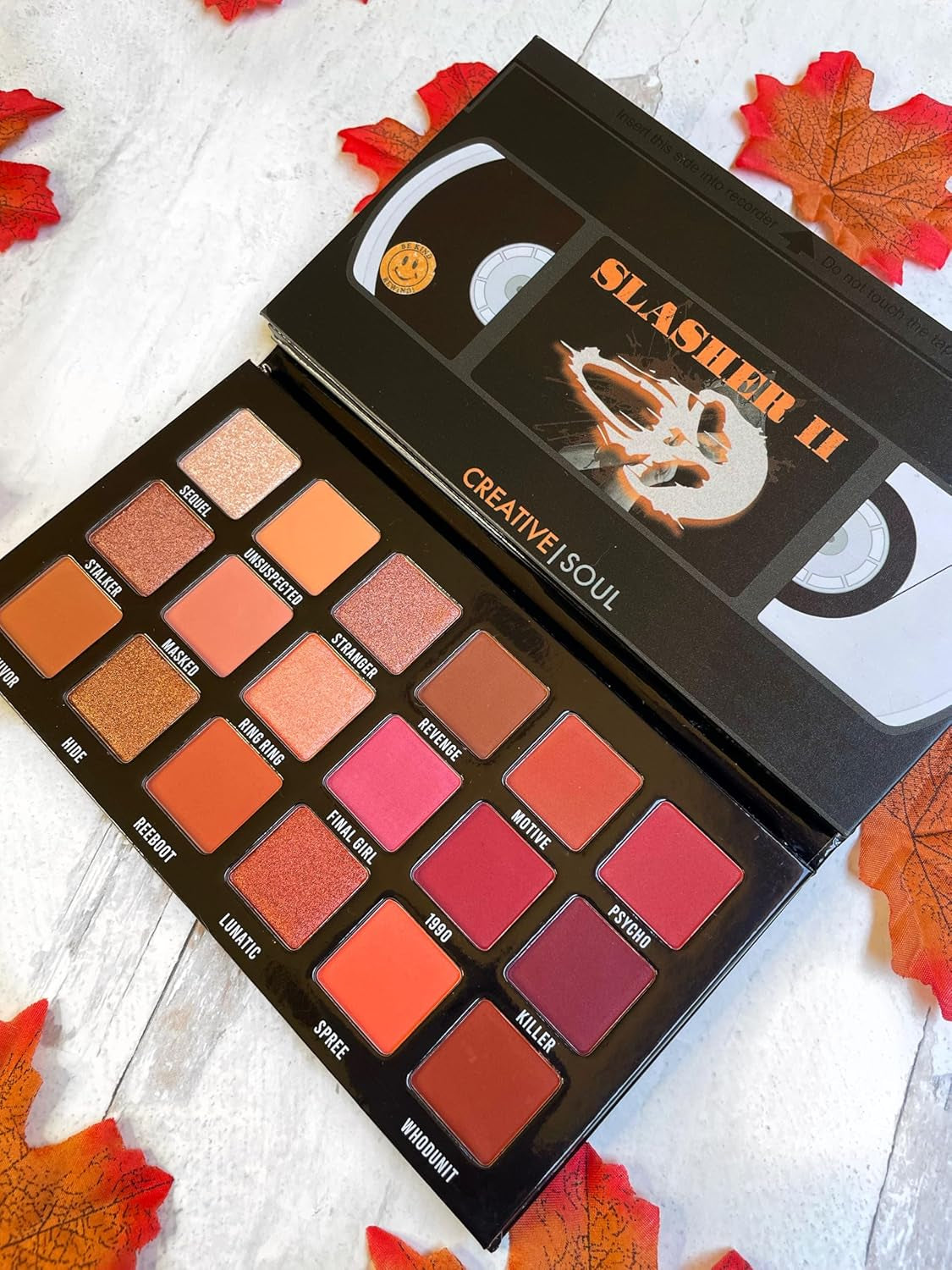 Slasher II Eyeshadow Palette, Horror Movie Neutral Eyeshadow Palette, Blendable & High Pigment Mauve Eye Shadow, Scary Movie Inspired Makeup, Goth Makeup