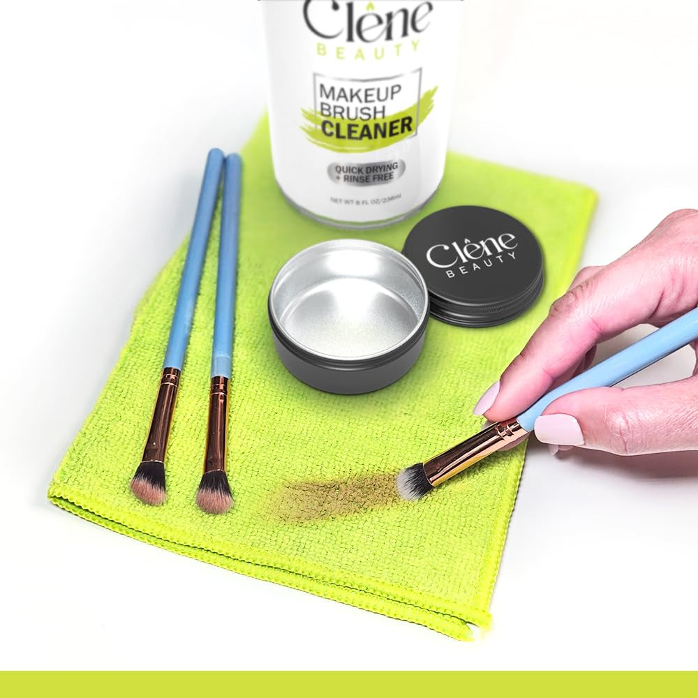Rinse-Free Makeup Brush Cleaner – Quick-Dry (8oz Kit)