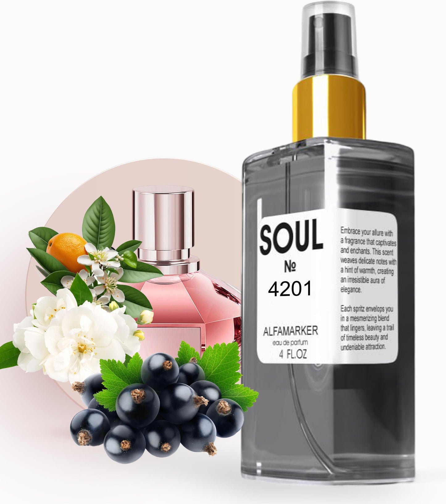 SOUL No. 4201 Impression of Flower.Bomb. Nectar. Perfume for Women Body Spray 4.0 Fl Oz / 120 Ml Long Lasting Hair & Body Mist
