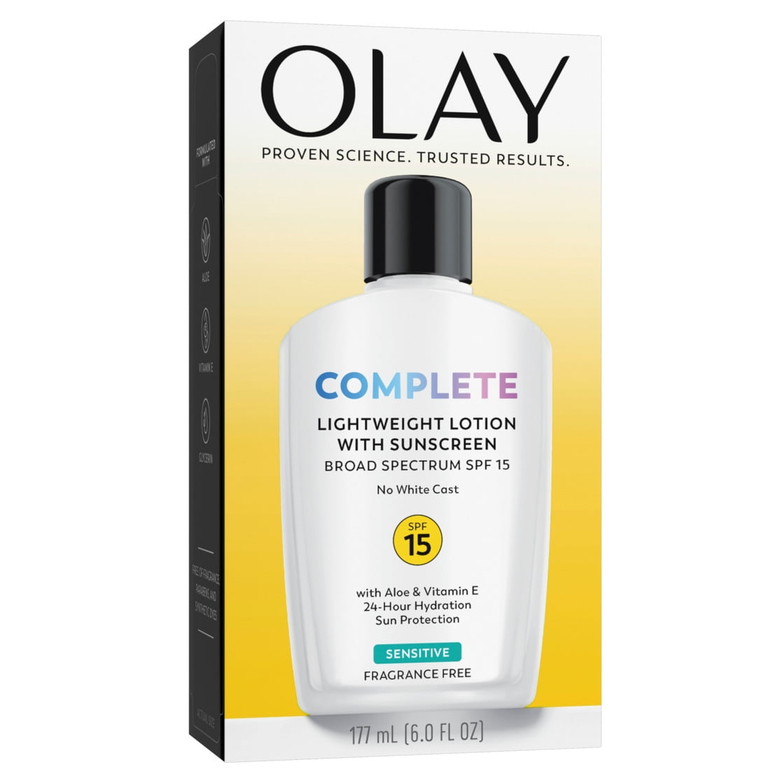 Olay Skin Care Complete Daily Facial Moisturizer for Sensitive Skin, SPF 15 Sun Protection, 6 oz