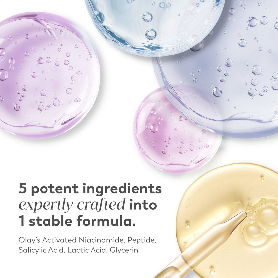 Olay Super Serum Night Repair 5-in-1 Lightweight Skin Cell Renewing Face Serum, 1.0 fl oz Wrinkle Correcting Skin Care Treatment with Salicylic Acid, Niacinamide, Lactic Acid, Glycerin, Peptide