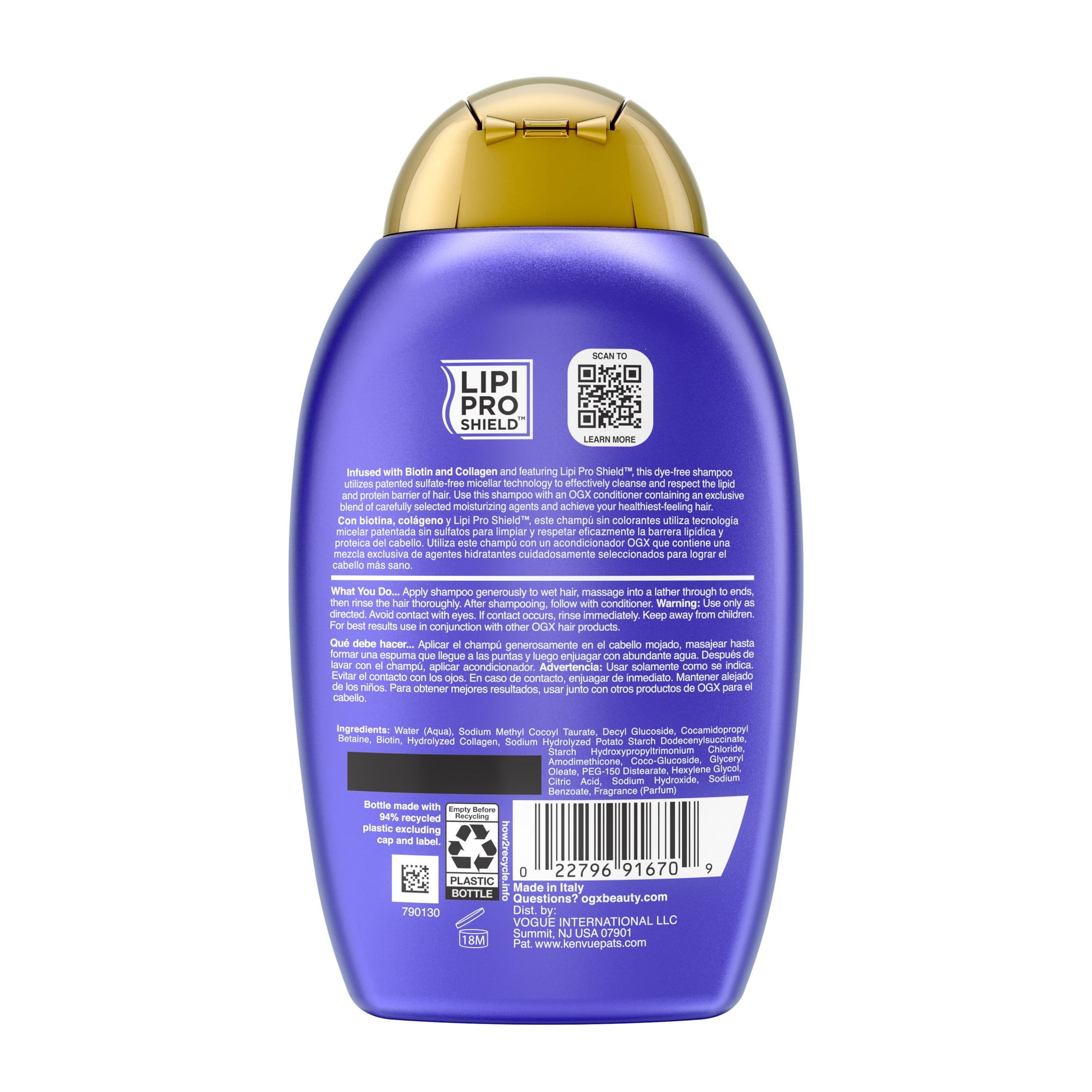 Thick and Full, Biotin and Collagen Volumizing Shampoo, 13 Fl. Oz