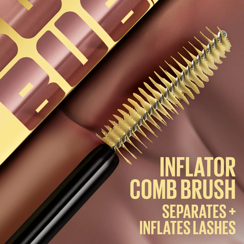 Colossal Bubble Washable Mascara Makeup, High Intensity, Blackest Black