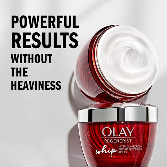 Olay Skin Care Regenerist Whip Facial Moisturizer with SPF 25 Sun Protection, 1.7 oz
