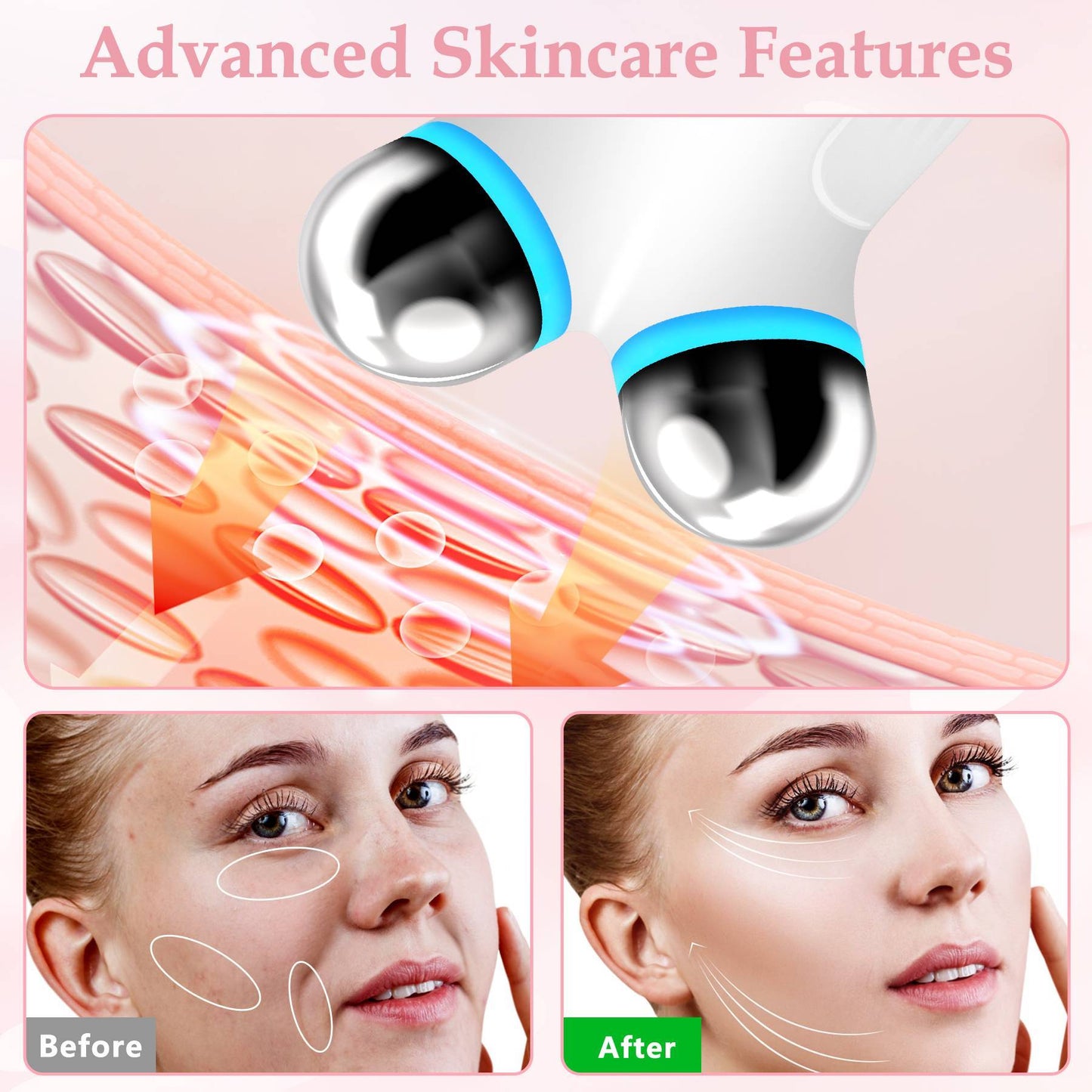 Anti Aging And Wrinkles Microcurrent Facial Device