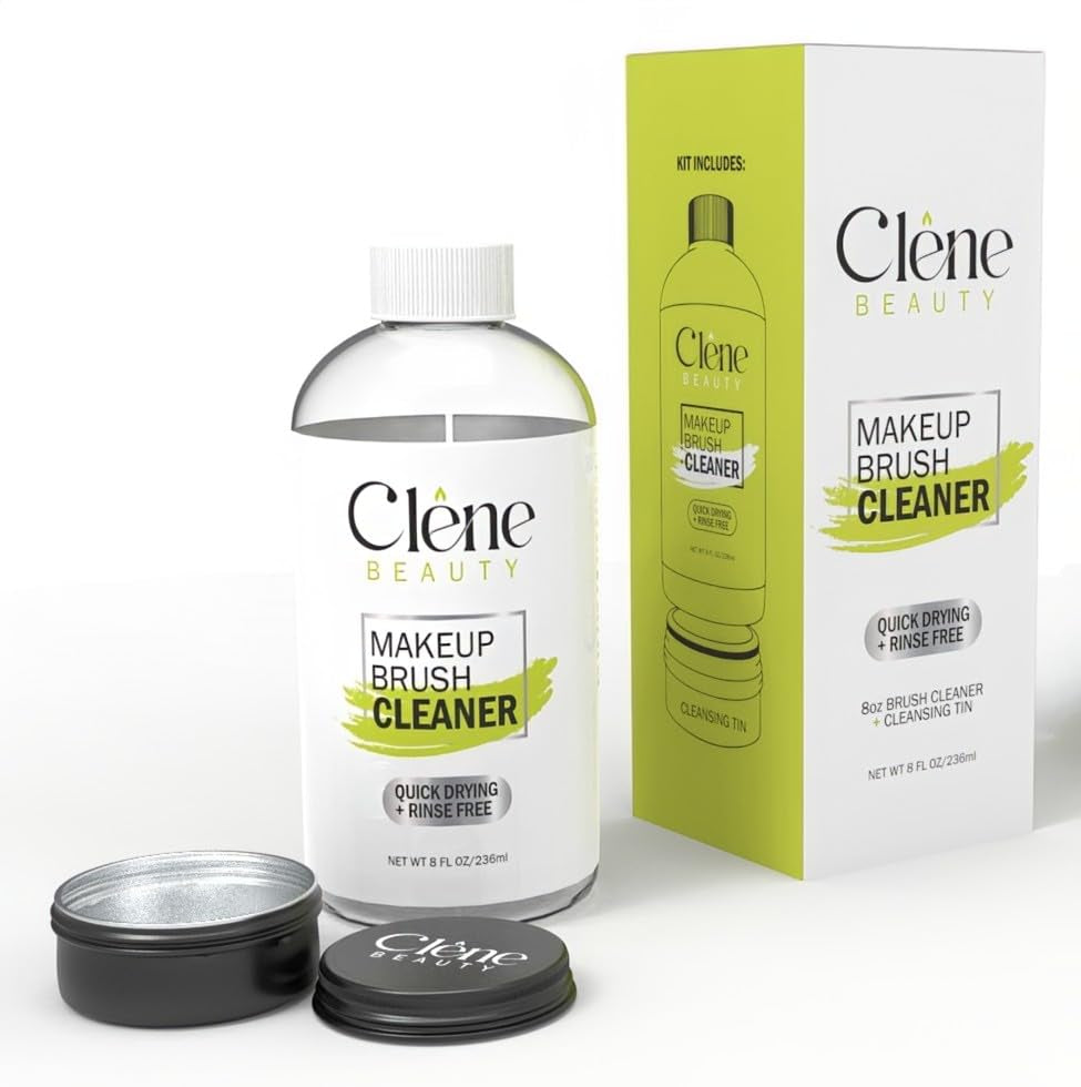 Rinse-Free Makeup Brush Cleaner – Quick-Dry (8oz Kit)